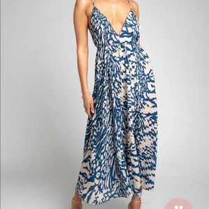RESA Hannah Midi Dress - deep V neckline
